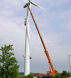 Überprüfung einer Windkraftanlage